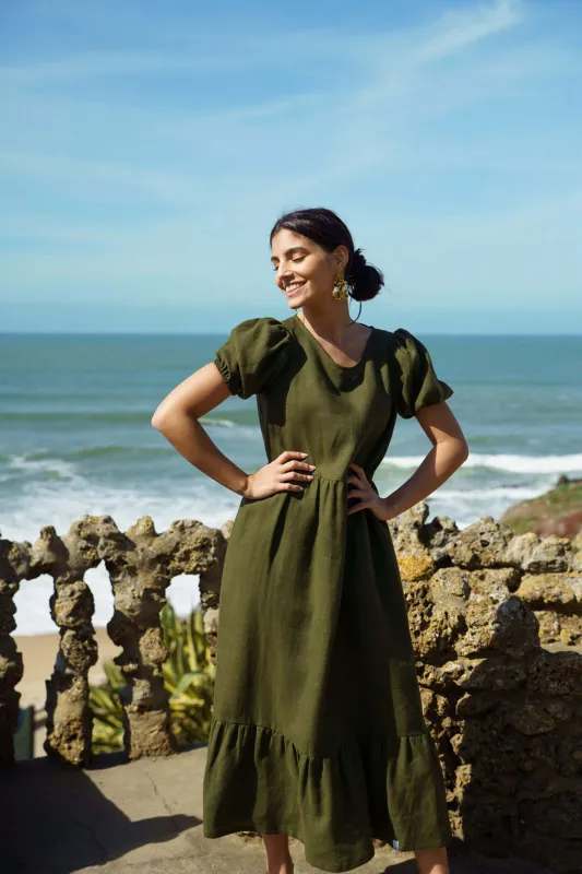 Astrid Dress Olive Green sold by Ivalo.com