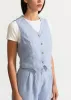 Women's Figa Linen Waistcoat Sky Blue sold by Ivalo.com