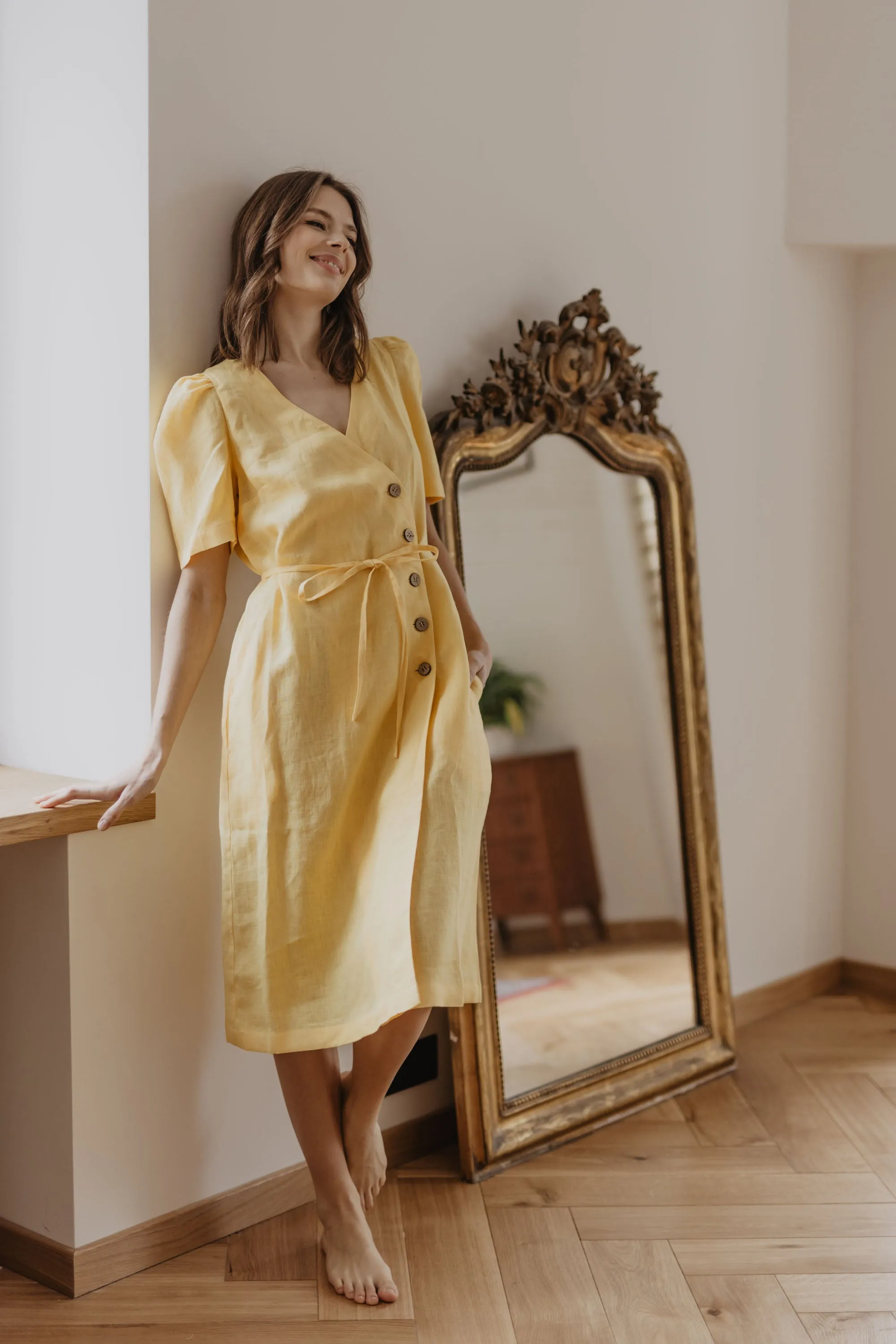 Smiltyne Linen Wrap Dress sold by Ivalo.com product image thumbnail 4