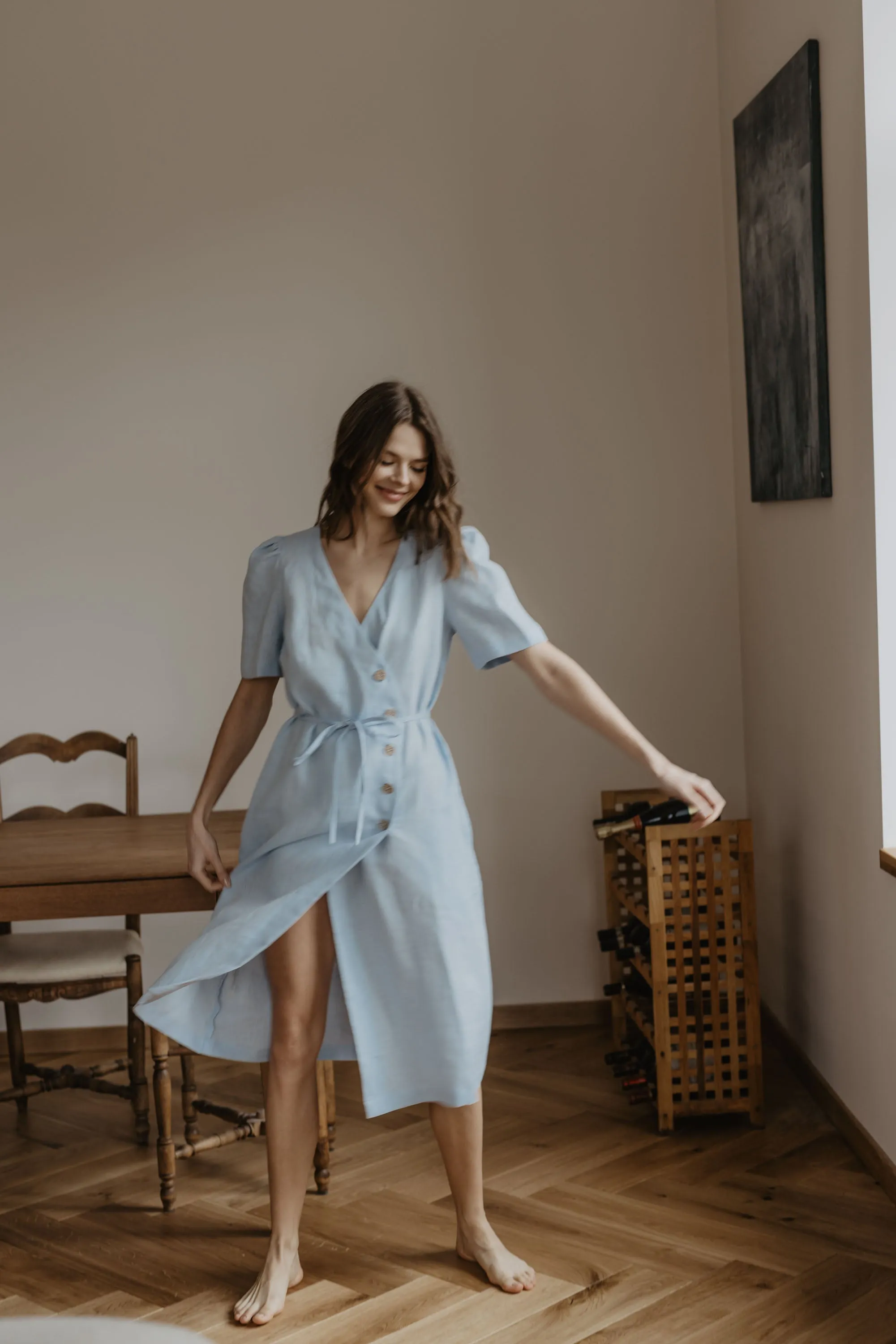 Smiltyne Linen Wrap Dress sold by Ivalo.com