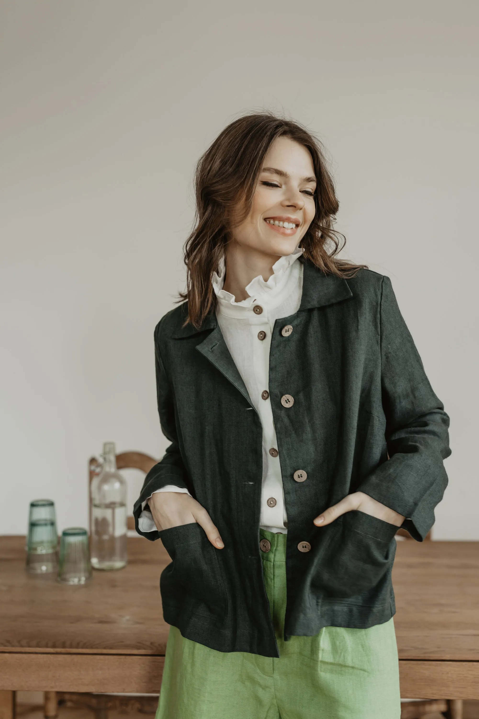 Preila Linen Jacket sold by Ivalo.com