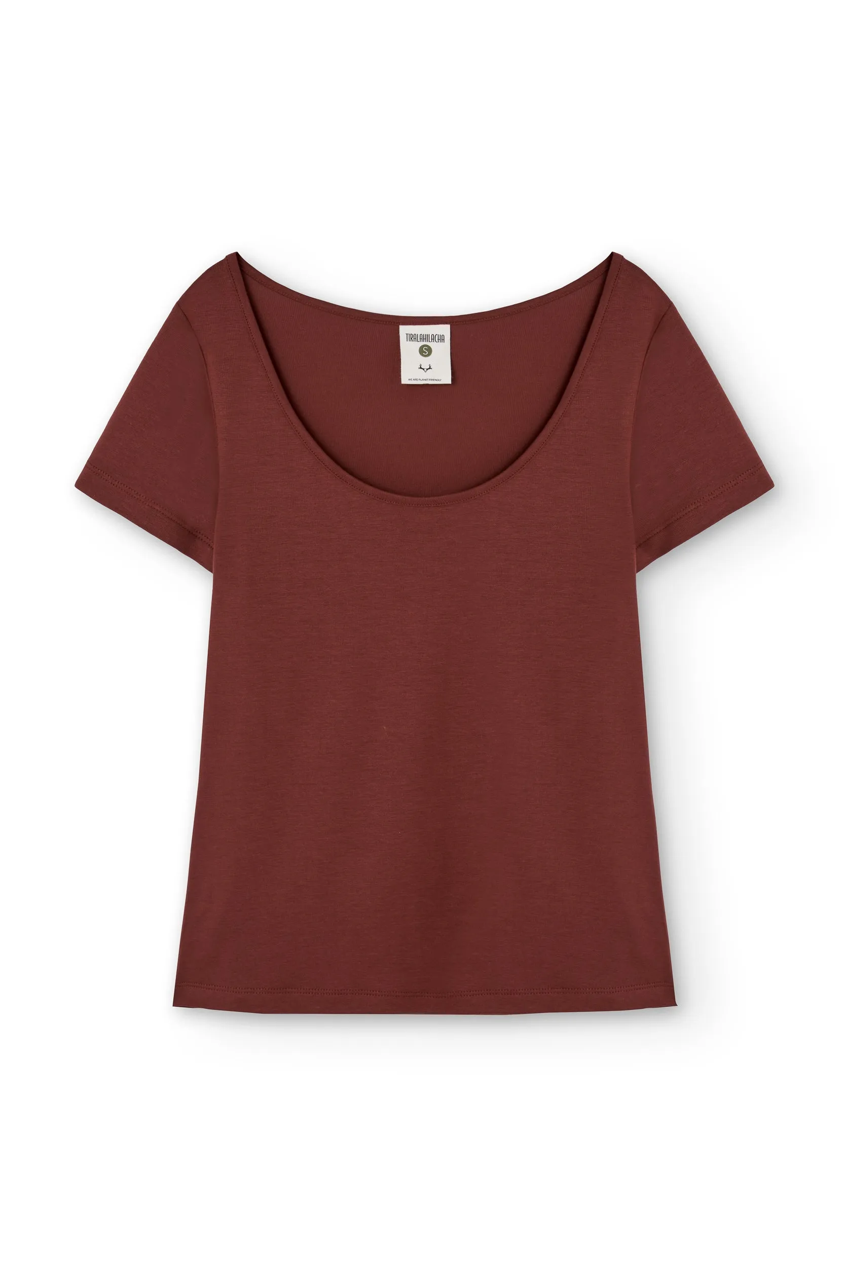 Hilda Short Sleeved Tencel T-Shirt Red sold by Ivalo.com
