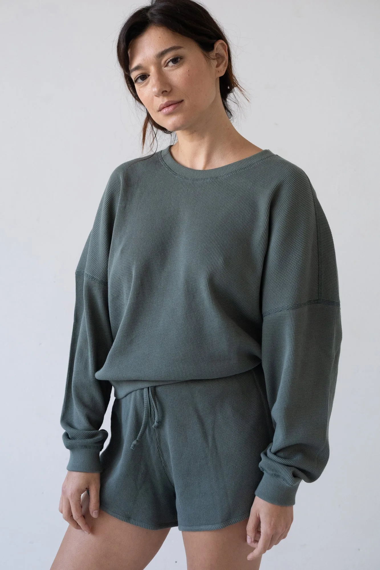 Helmut Oversized Waffle Sweatshirt Blue sold by Ivalo.com