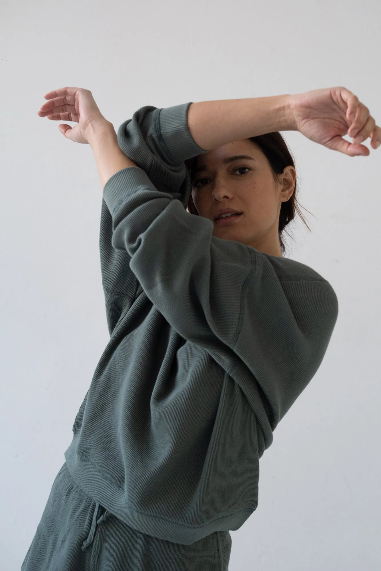 Helmut Oversized Waffle Sweatshirt Blue sold by Ivalo.com product image thumbnail 3