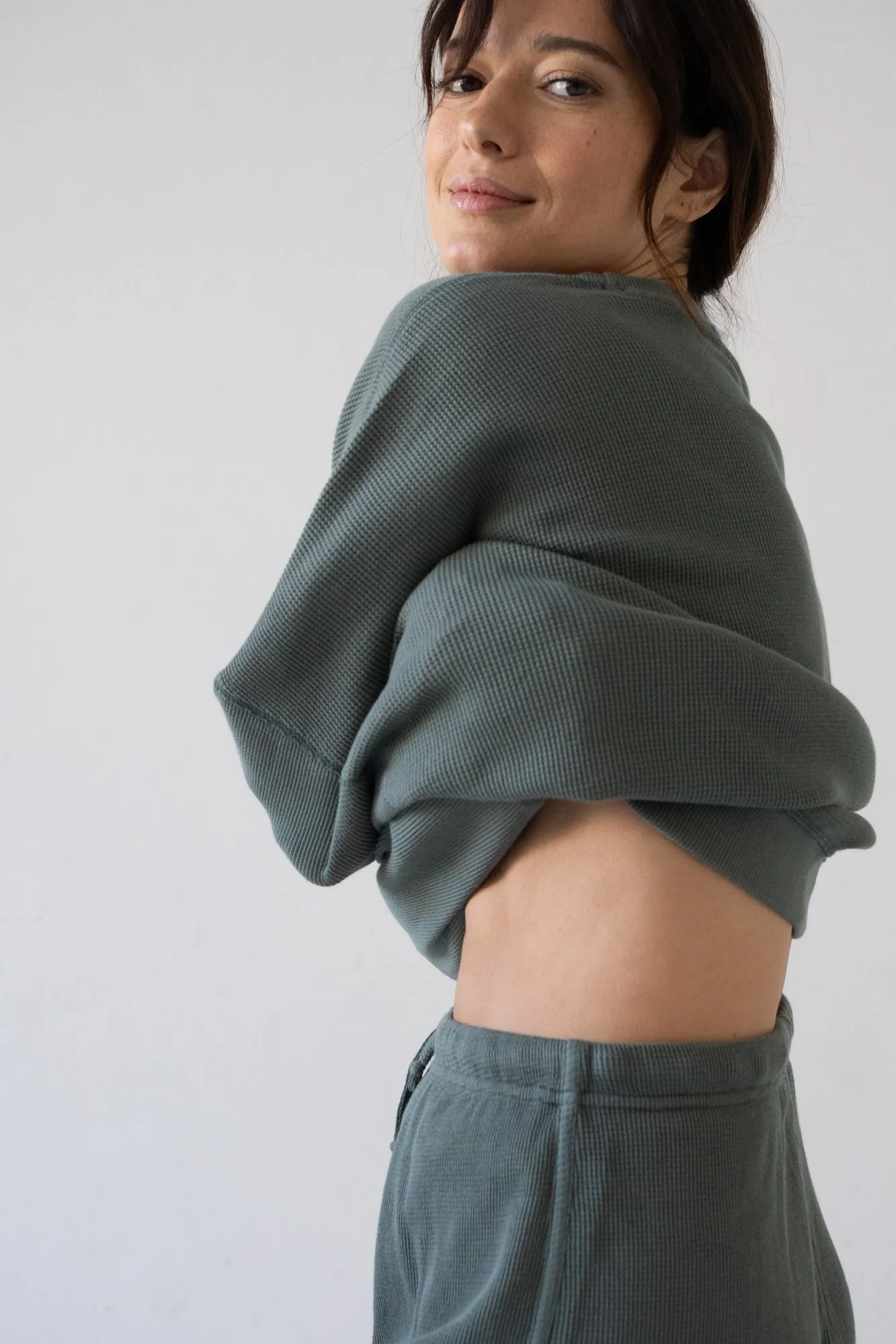 Helmut Oversized Waffle Sweatshirt Blue sold by Ivalo.com product image thumbnail 2