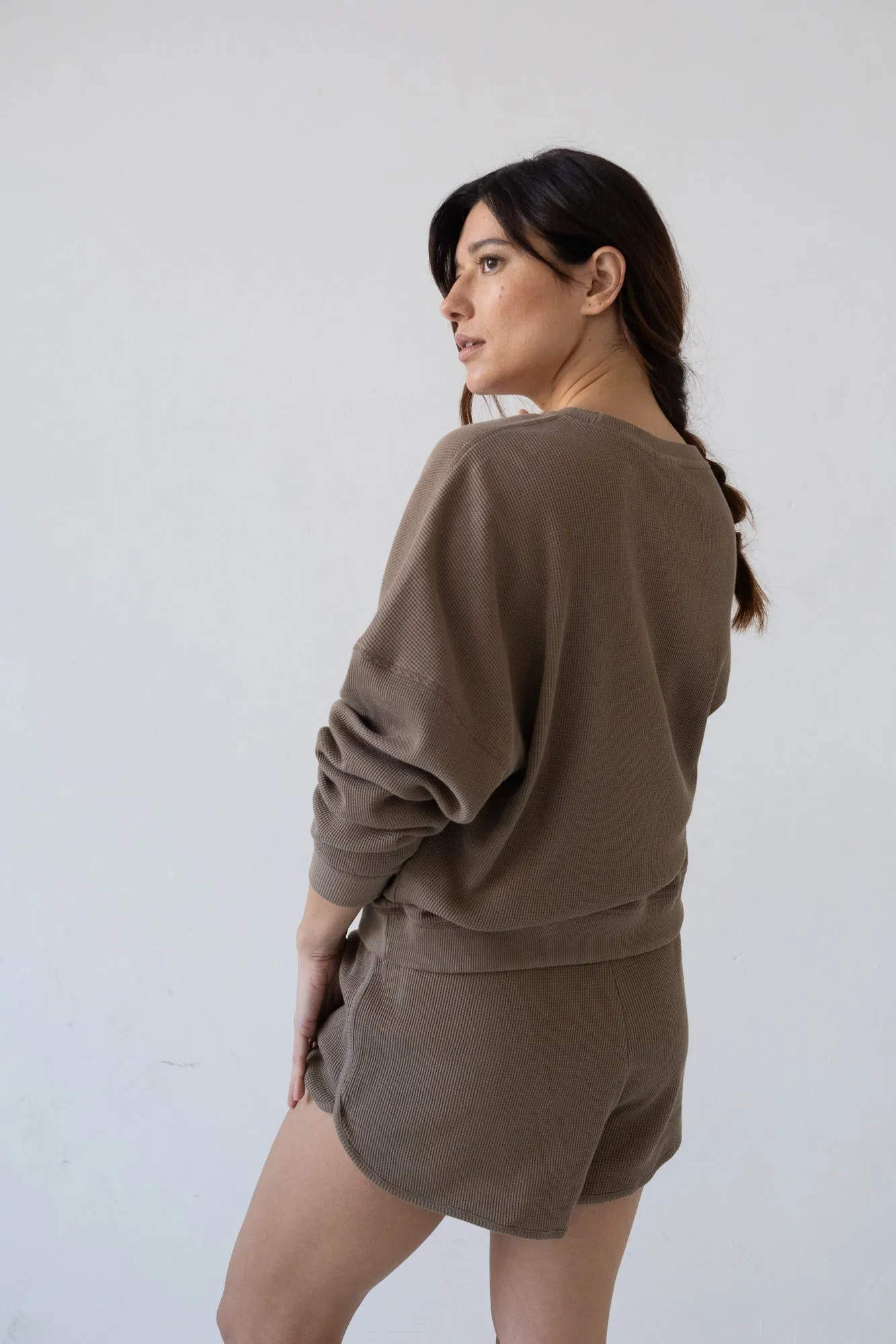 Helmut Oversized Waffle Sweatshirt Brown sold by Ivalo.com product image thumbnail 2