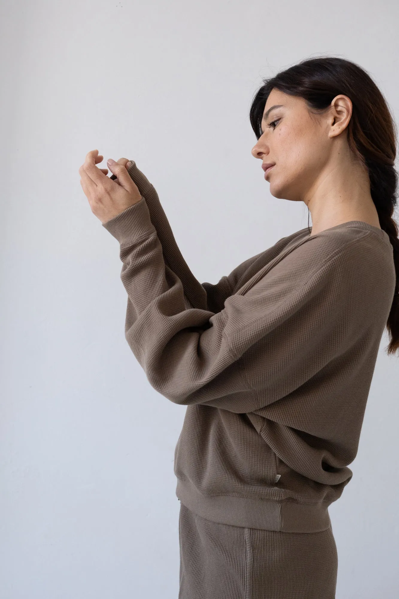 Helmut Oversized Waffle Sweatshirt Brown sold by Ivalo.com product image thumbnail 4