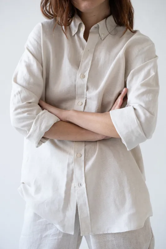 Hugo Unisex Linen Blend Shirt White sold by Ivalo.com