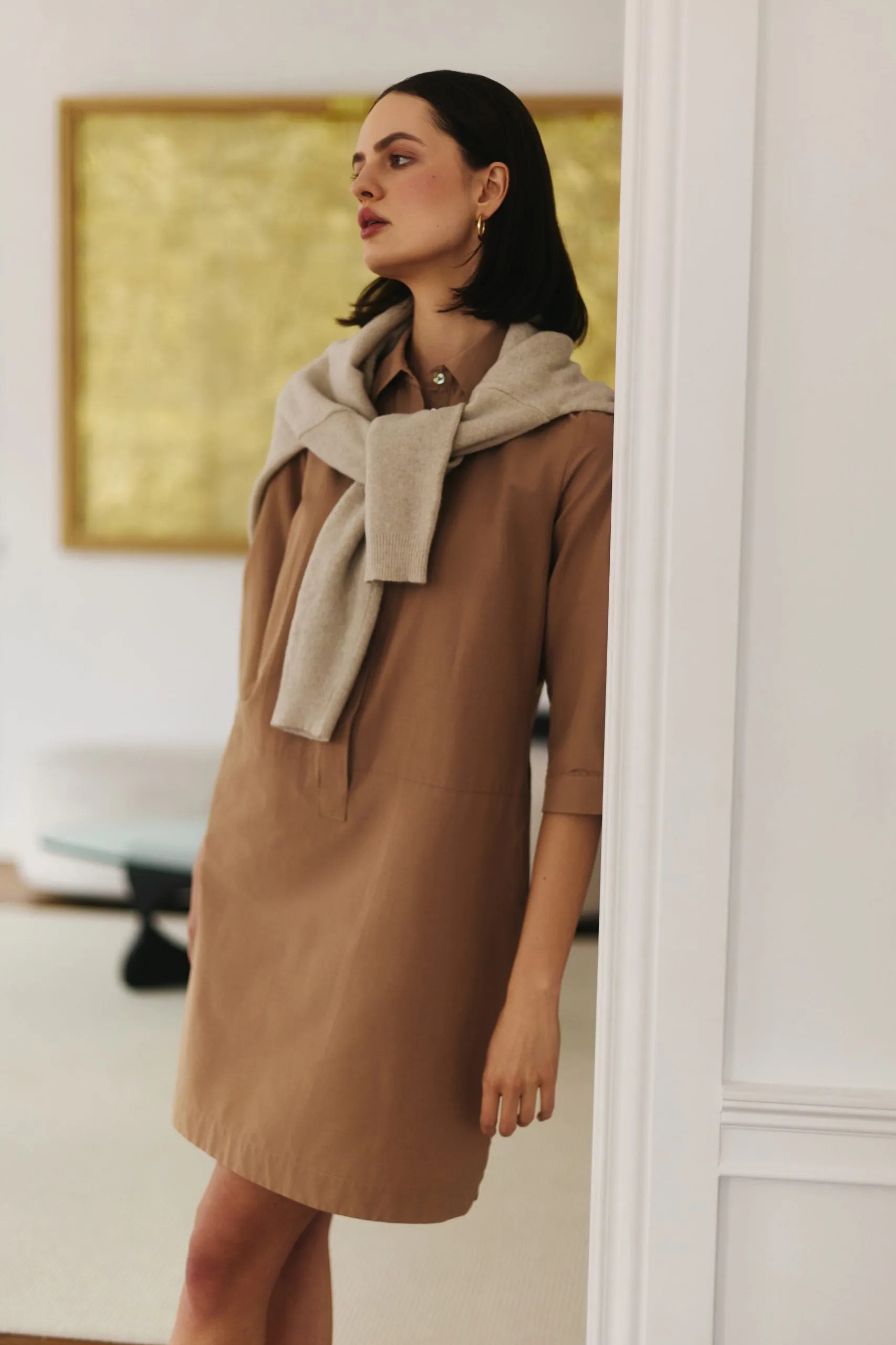 Midi Shirt Dress Caramel sold by Ivalo.com product image thumbnail 5