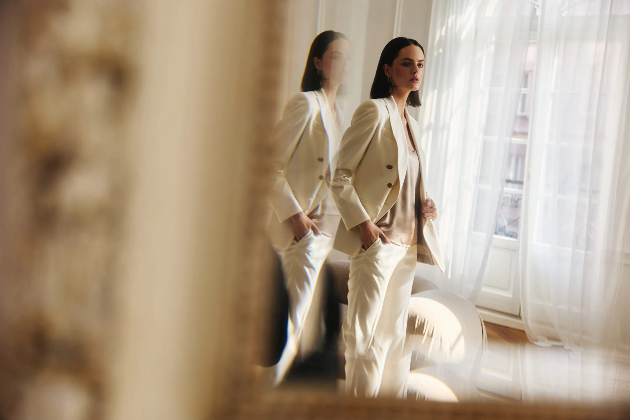 Double-Breasted Blazer Ecru sold by Ivalo.com product image thumbnail 3