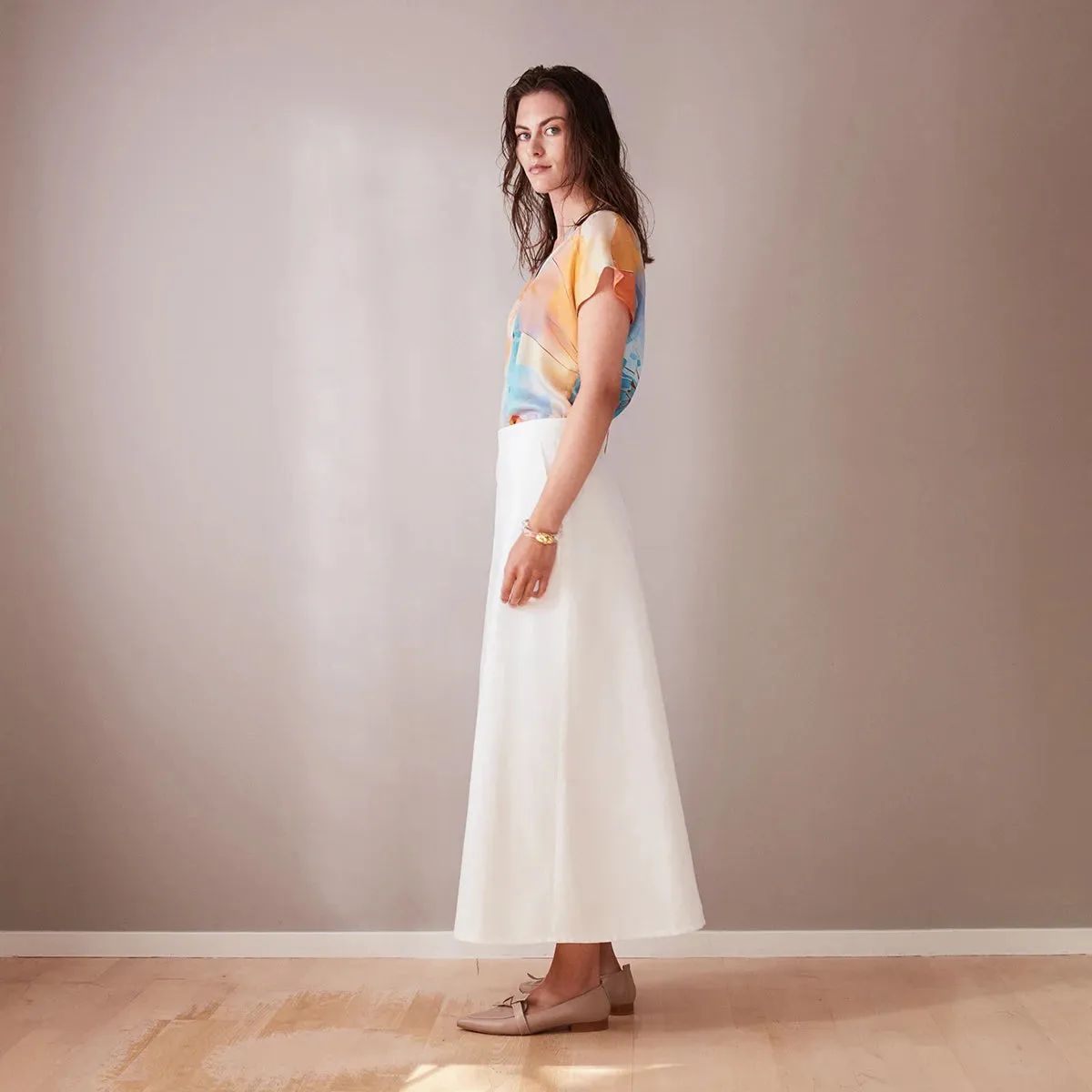 Flow Wide Midi Skirt White sold by Ivalo.com product image thumbnail 2