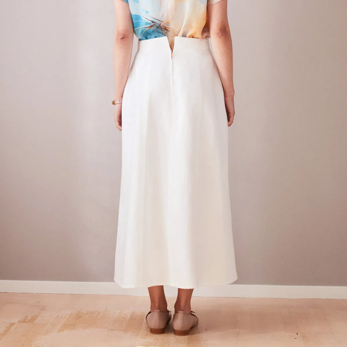 Flow Wide Midi Skirt White sold by Ivalo.com product image thumbnail 4
