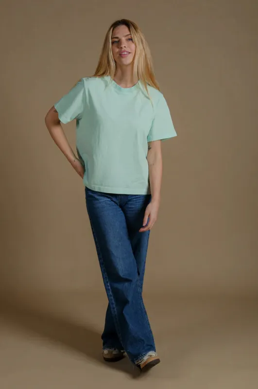 Women’s Essential Pigment T-Shirt Dusty Aqua sold by Ivalo.com