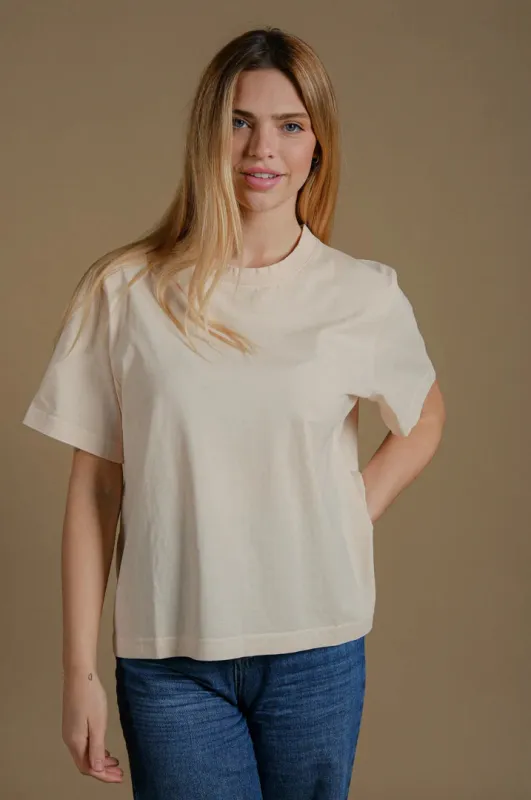 Women’s Essential Pigment T-Shirt Buttercream sold by Ivalo.com