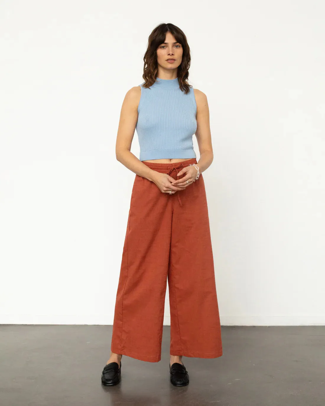 Merino Knit Singlet Dusty Blue sold by Ivalo.com