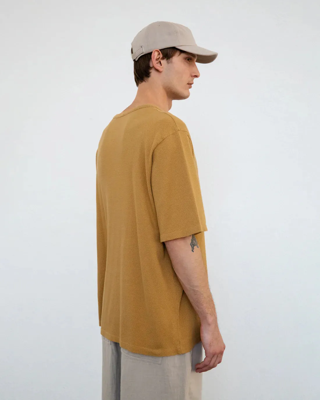 Waffle T-Shirt Mustard Yellow sold by Ivalo.com product image thumbnail 2