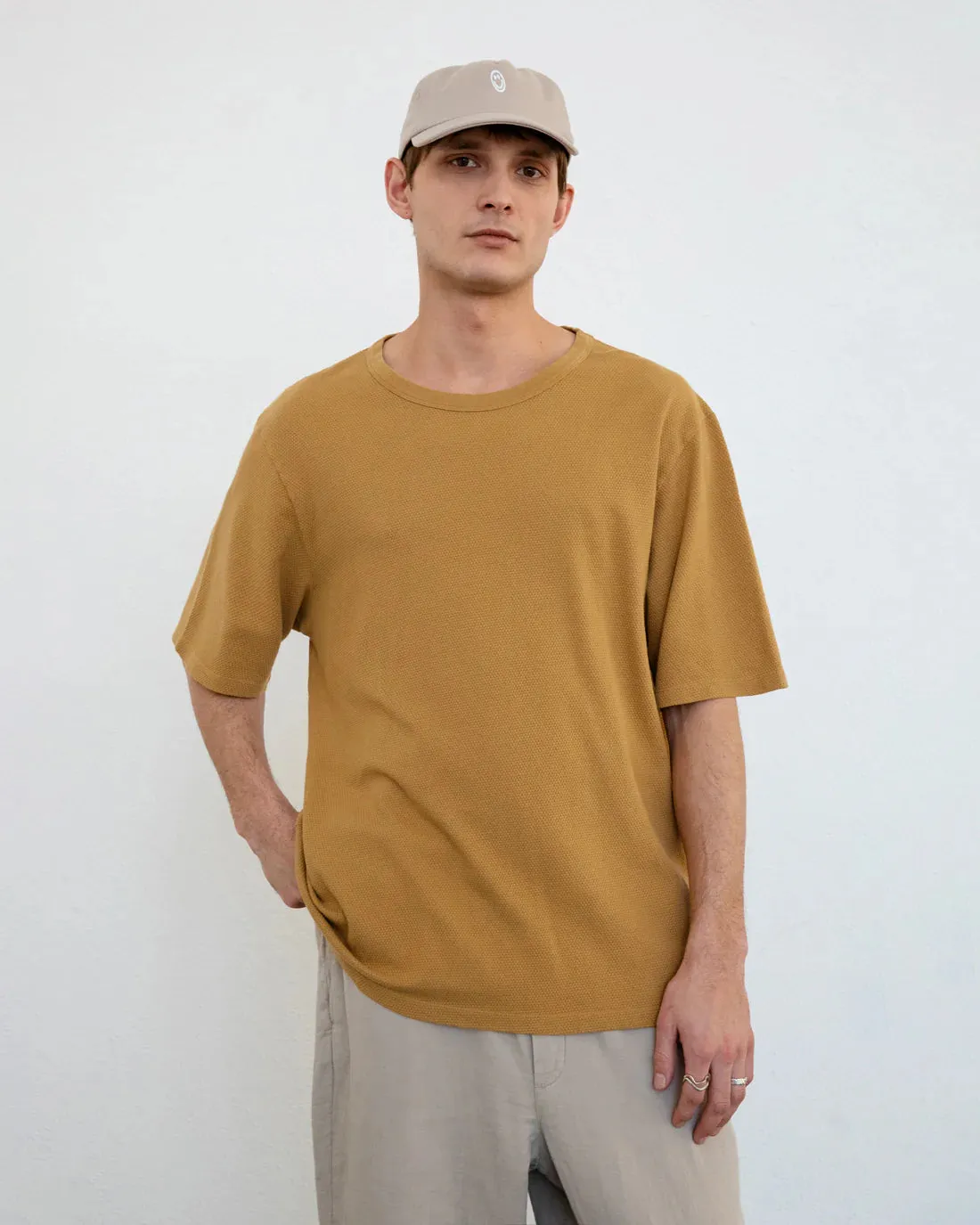 Waffle T-Shirt Mustard Yellow sold by Ivalo.com