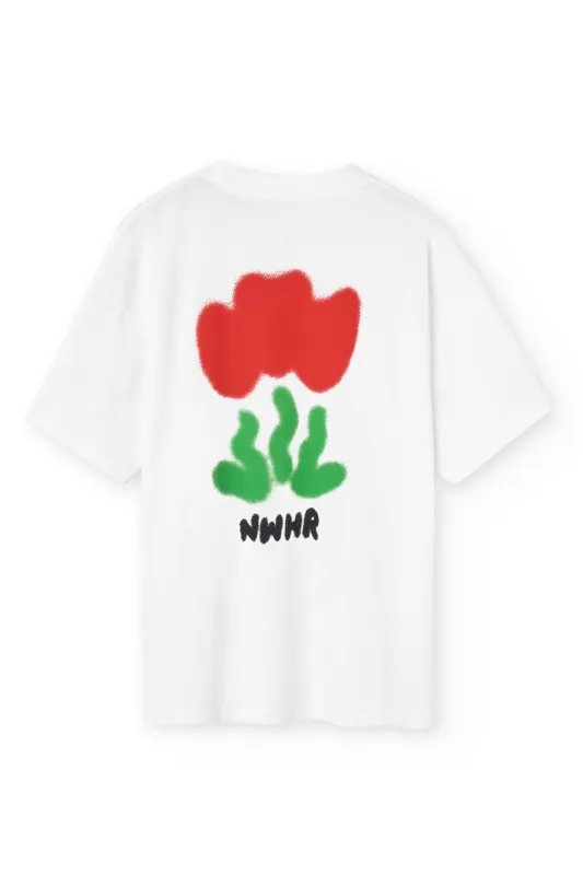 Tulip Print T-Shirt White sold by Ivalo.com