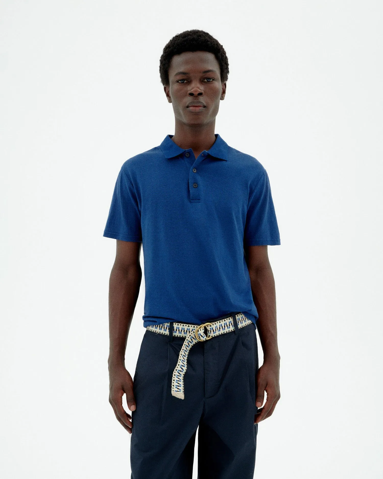 Hemp Polo Shirt Blue sold by Ivalo.com
