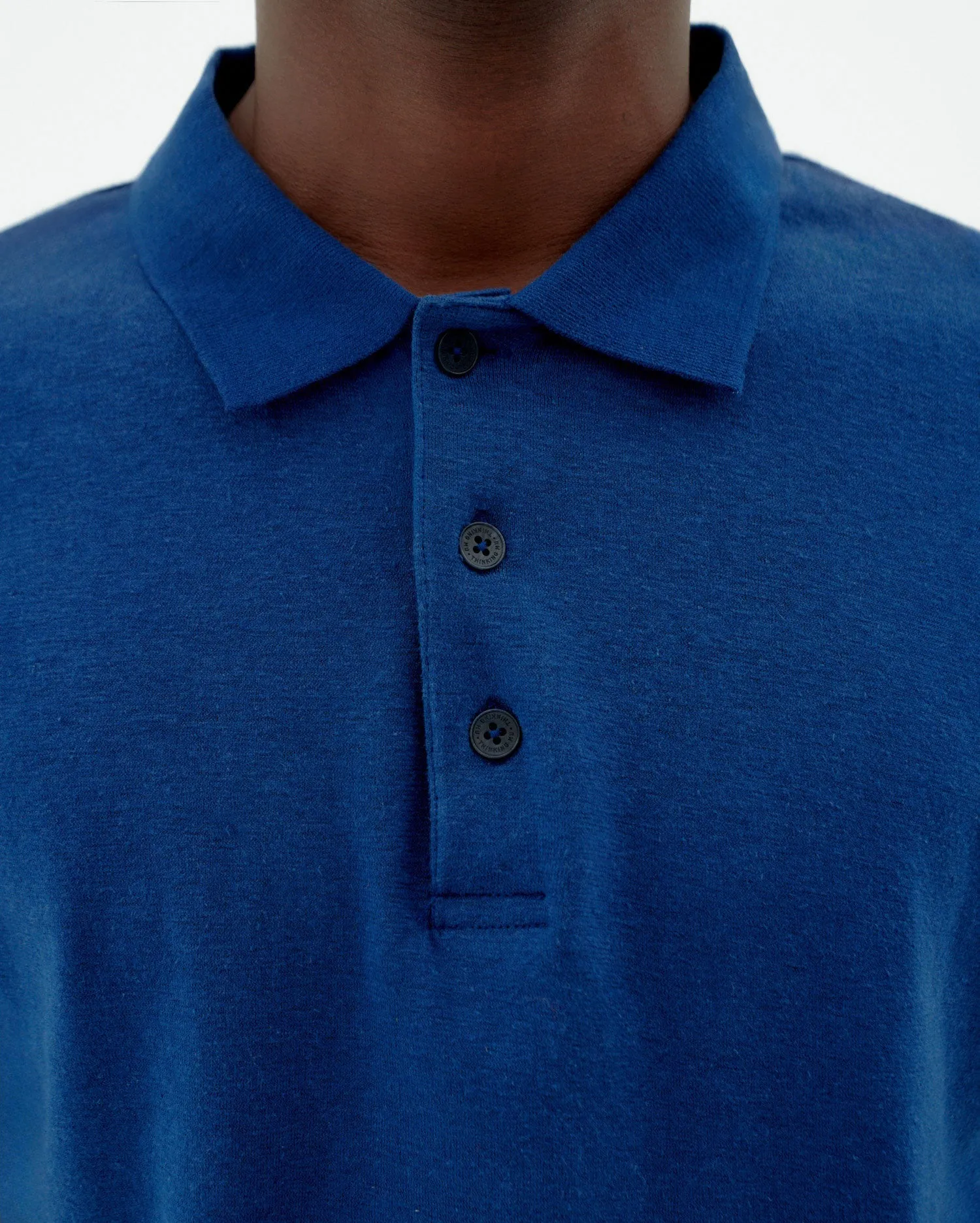 Hemp Polo Shirt Blue sold by Ivalo.com product image thumbnail 3