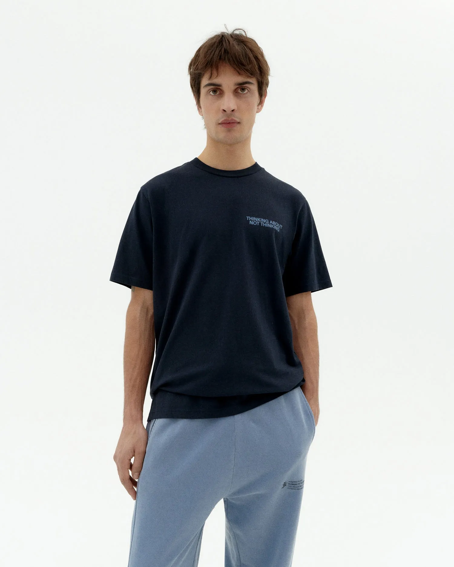 Zach Not Thinking T-Shirt Navy sold by Ivalo.com