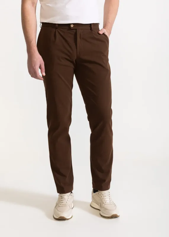 The Chesler Cotton Trousers Brown sold by Ivalo.com