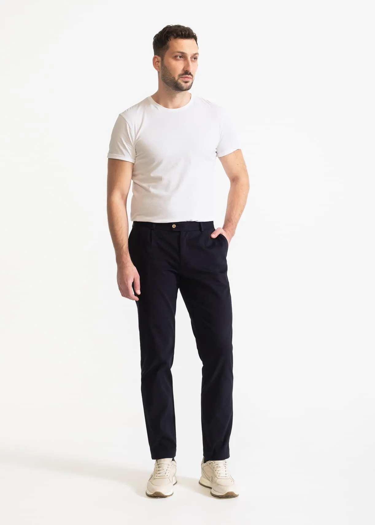 The Chesler Cotton Trousers Dark Blue sold by Ivalo.com product image thumbnail 3