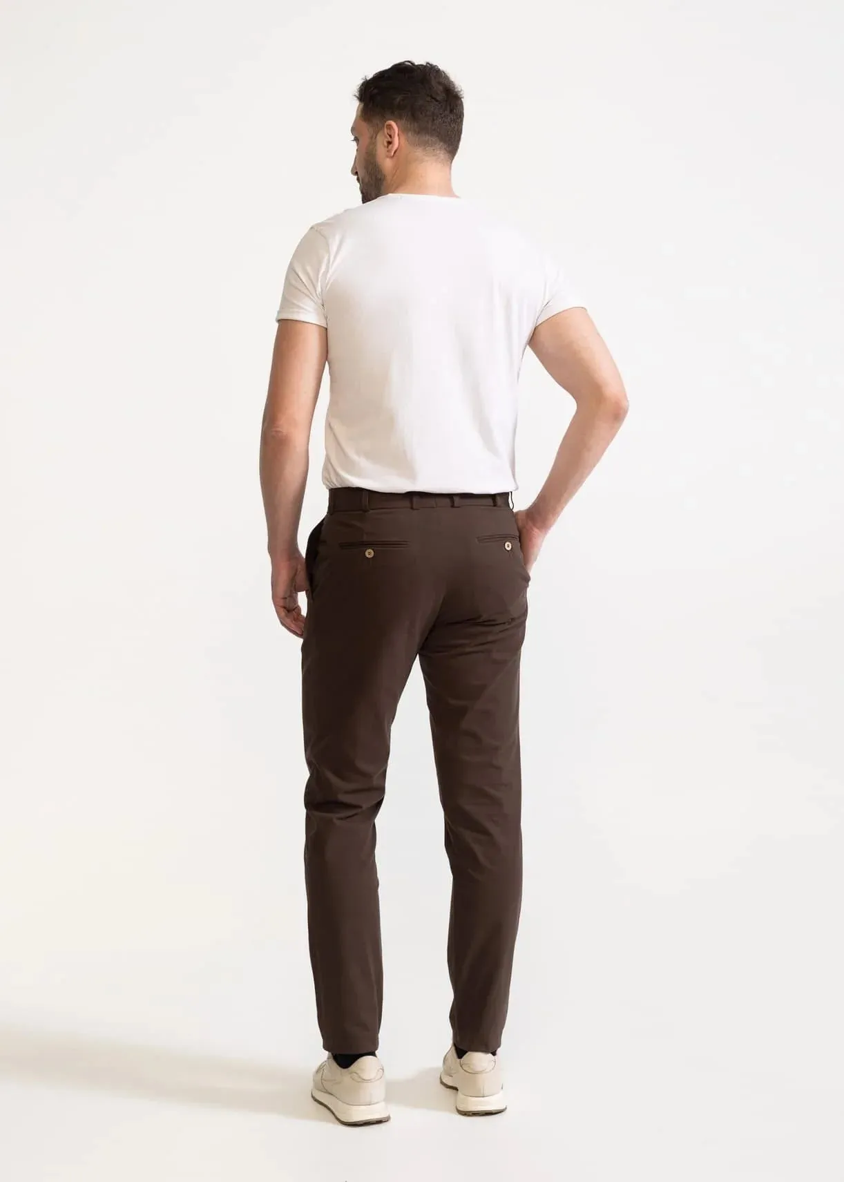 The Chesler Cotton Trousers Dark Brown sold by Ivalo.com product image thumbnail 2