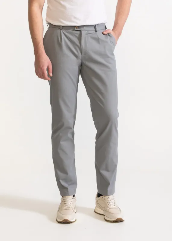 The Chesler Cotton Trousers Light Grey sold by Ivalo.com