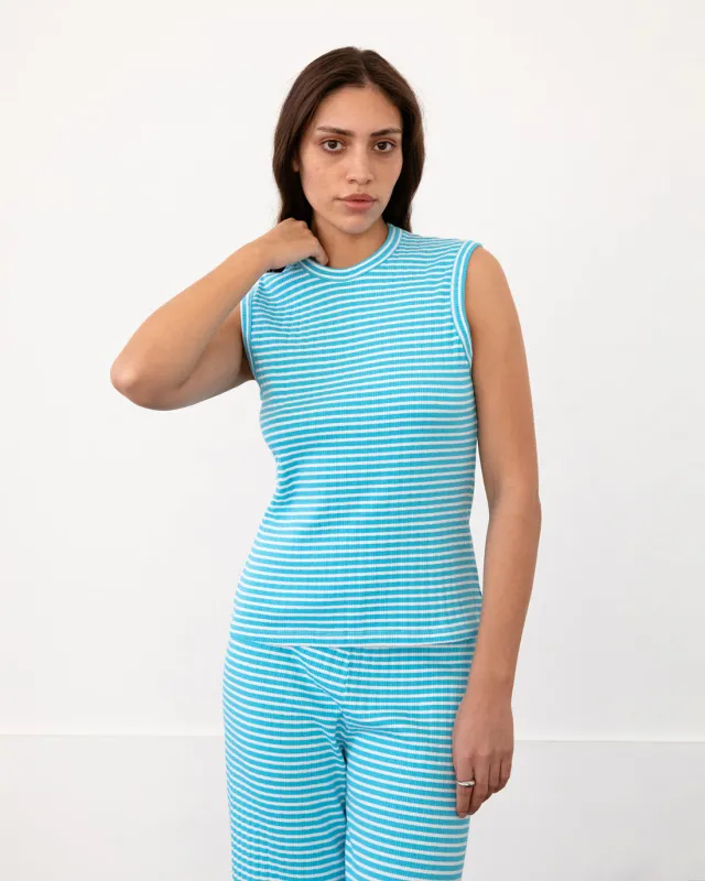 Ribbed Singlet Blue/White Stripe sold by Ivalo.com