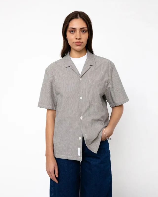 Unisex Bowling Shirt Grey Micro Stripe sold by Ivalo.com