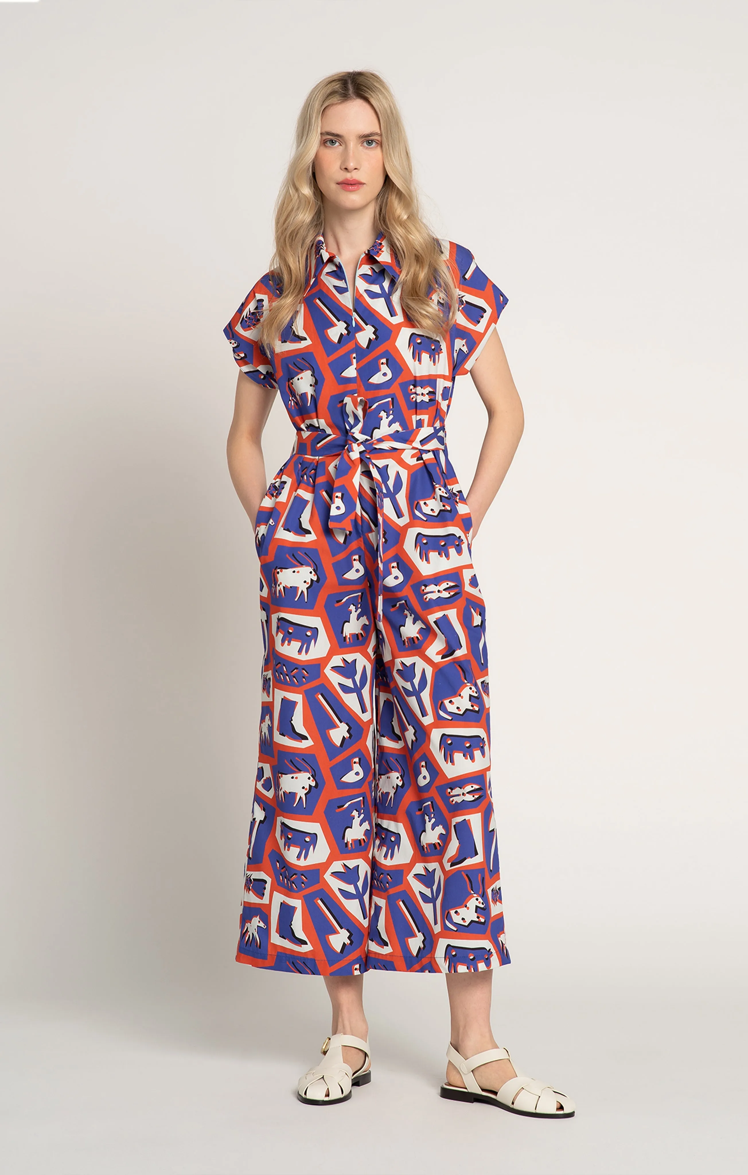 Butella Poplin Jumpsuit Totem Red sold by Ivalo.com