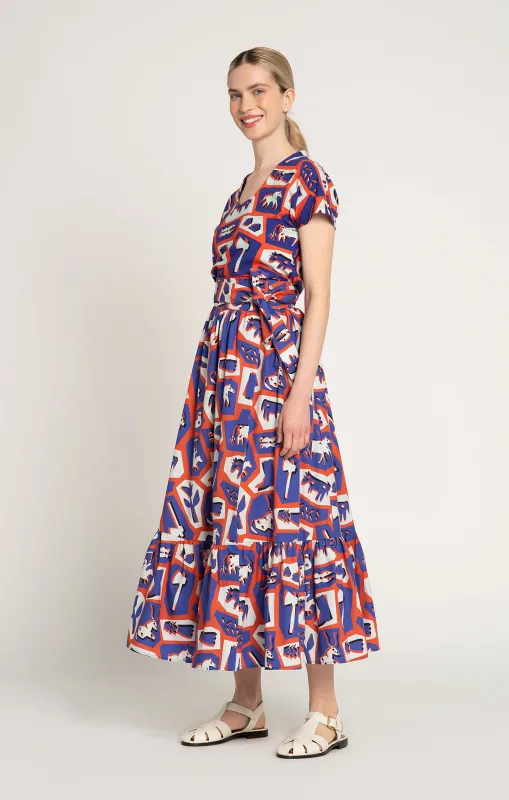 Hadik Ruffled Wrap Skirt Totem Red sold by Ivalo.com