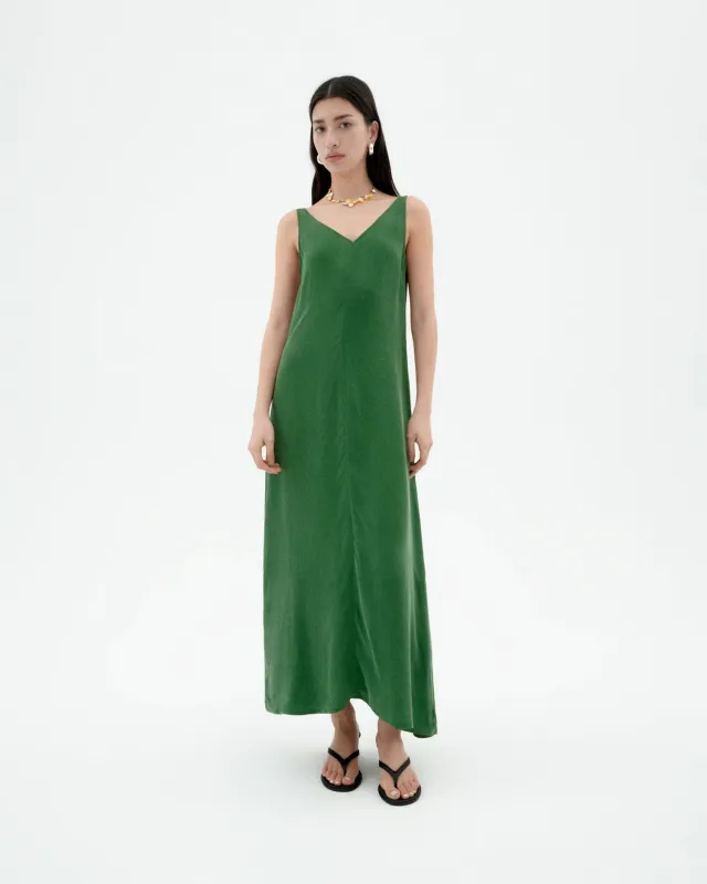 Sade Cupro Maxi Dress Dill Green sold by Ivalo.com