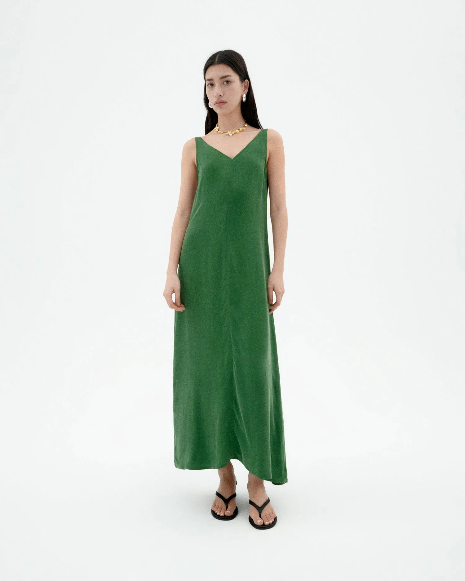 Sade Cupro Maxi Dress Dill Green sold by Ivalo.com
