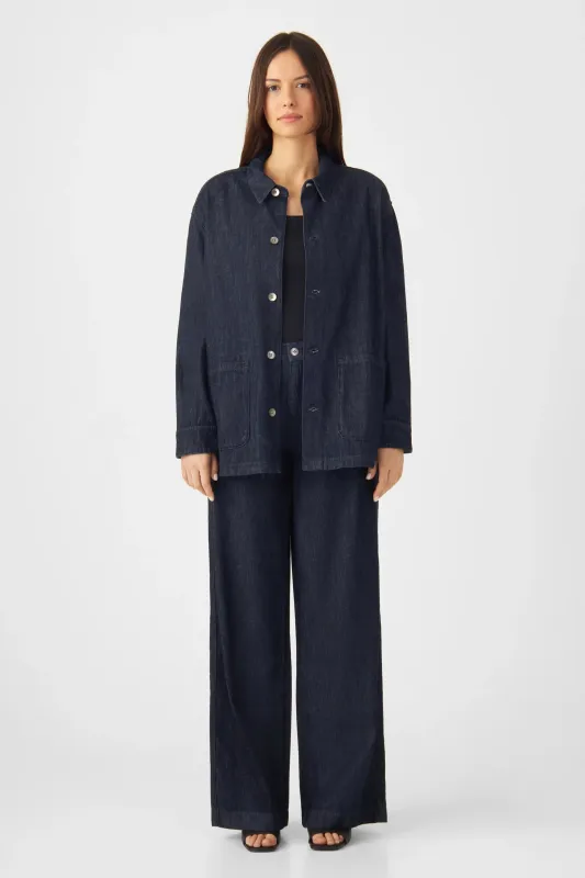 Tomorrow Wide Lightweight Hemp Blend Chinos Raw Blue sold by Ivalo.com