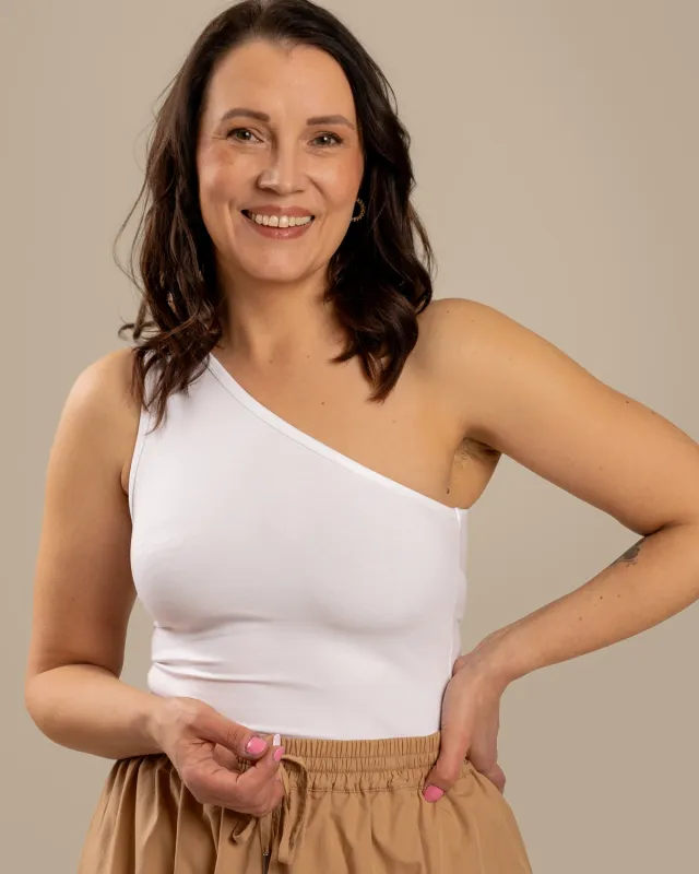 One-Shoulder Top White sold by Ivalo.com