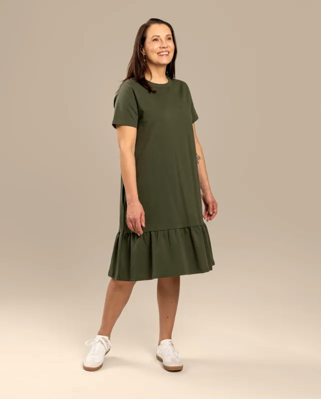 Pleated Dress Khaki sold by Ivalo.com