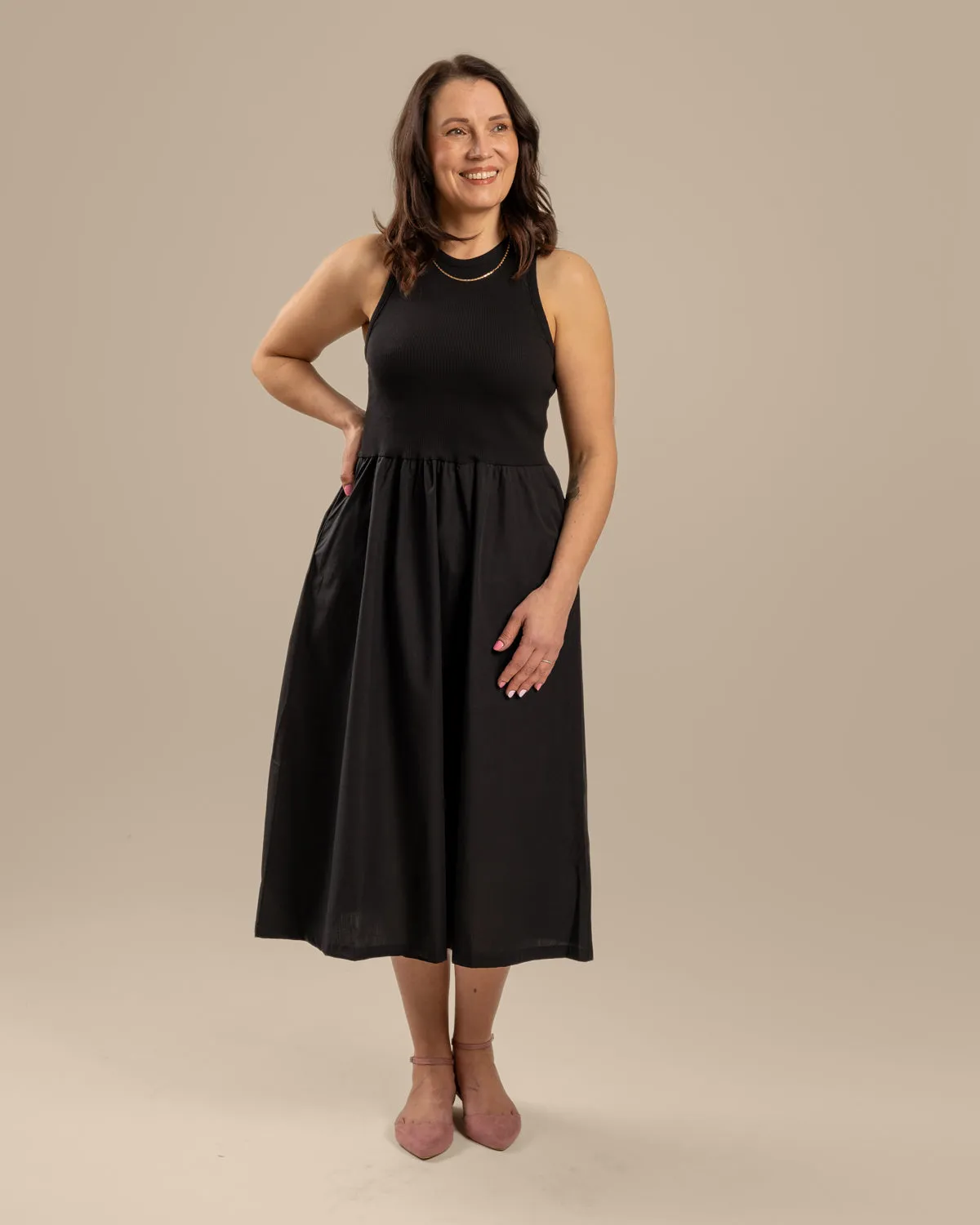 Poplin Top Dress Black sold by Ivalo.com