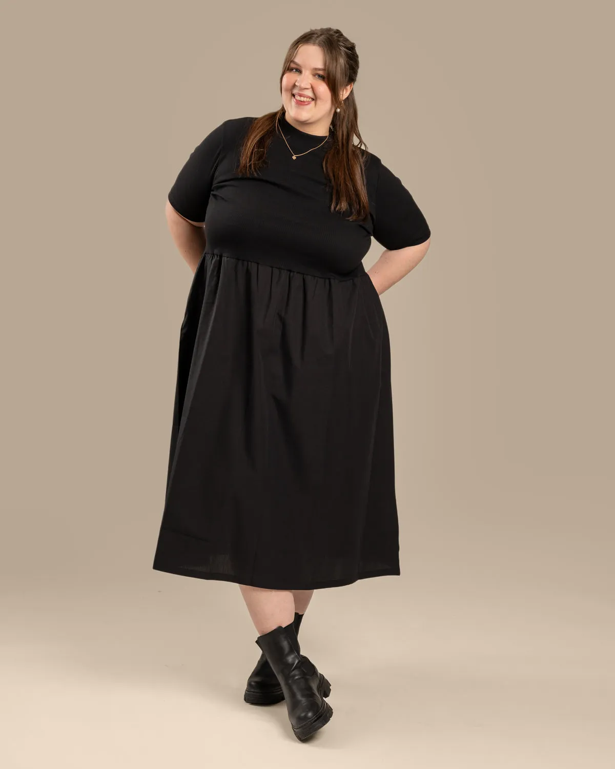 Poplin T-Shirt Dress Black sold by Ivalo.com product image thumbnail 4