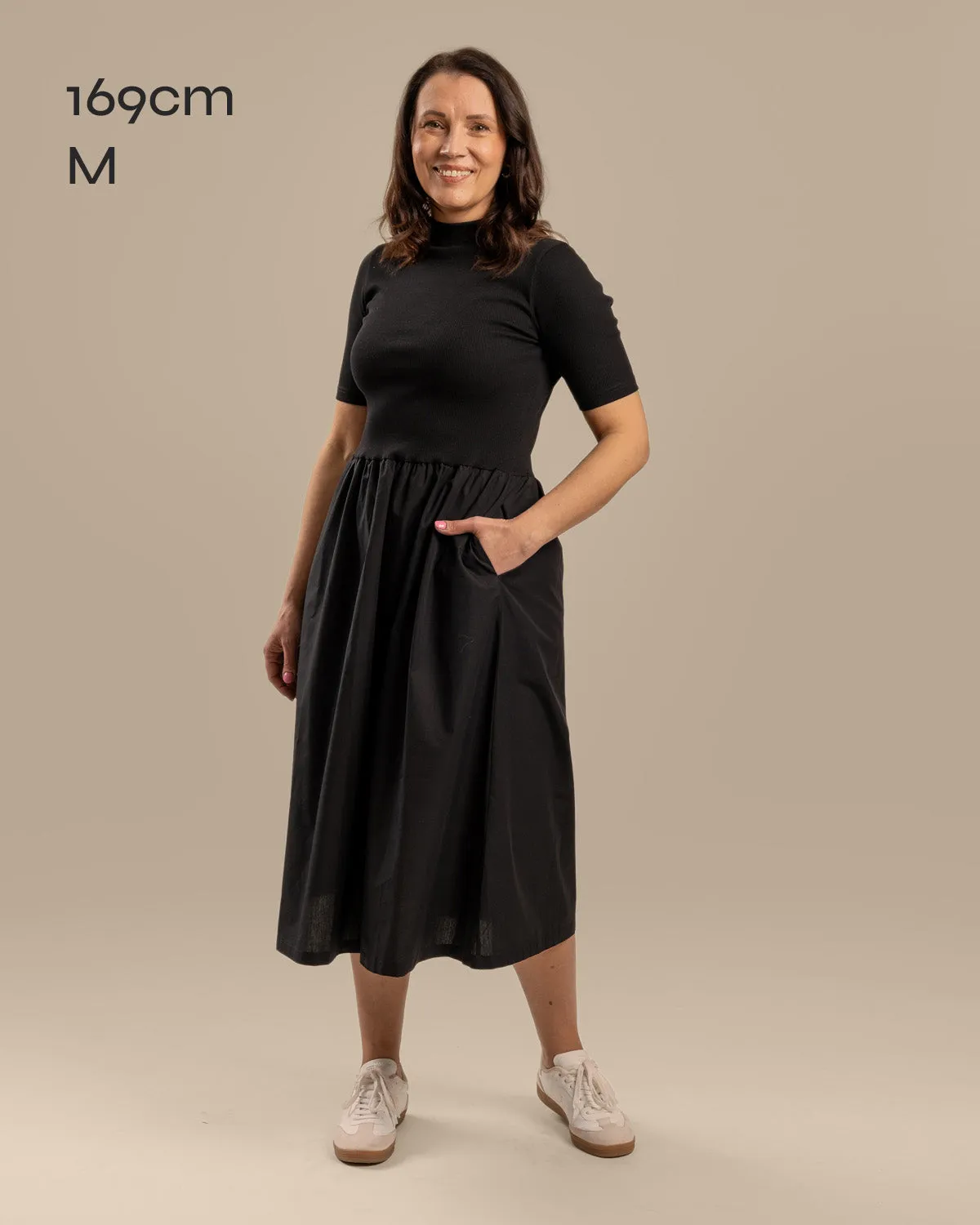 Poplin T-Shirt Dress Black sold by Ivalo.com product image thumbnail 5