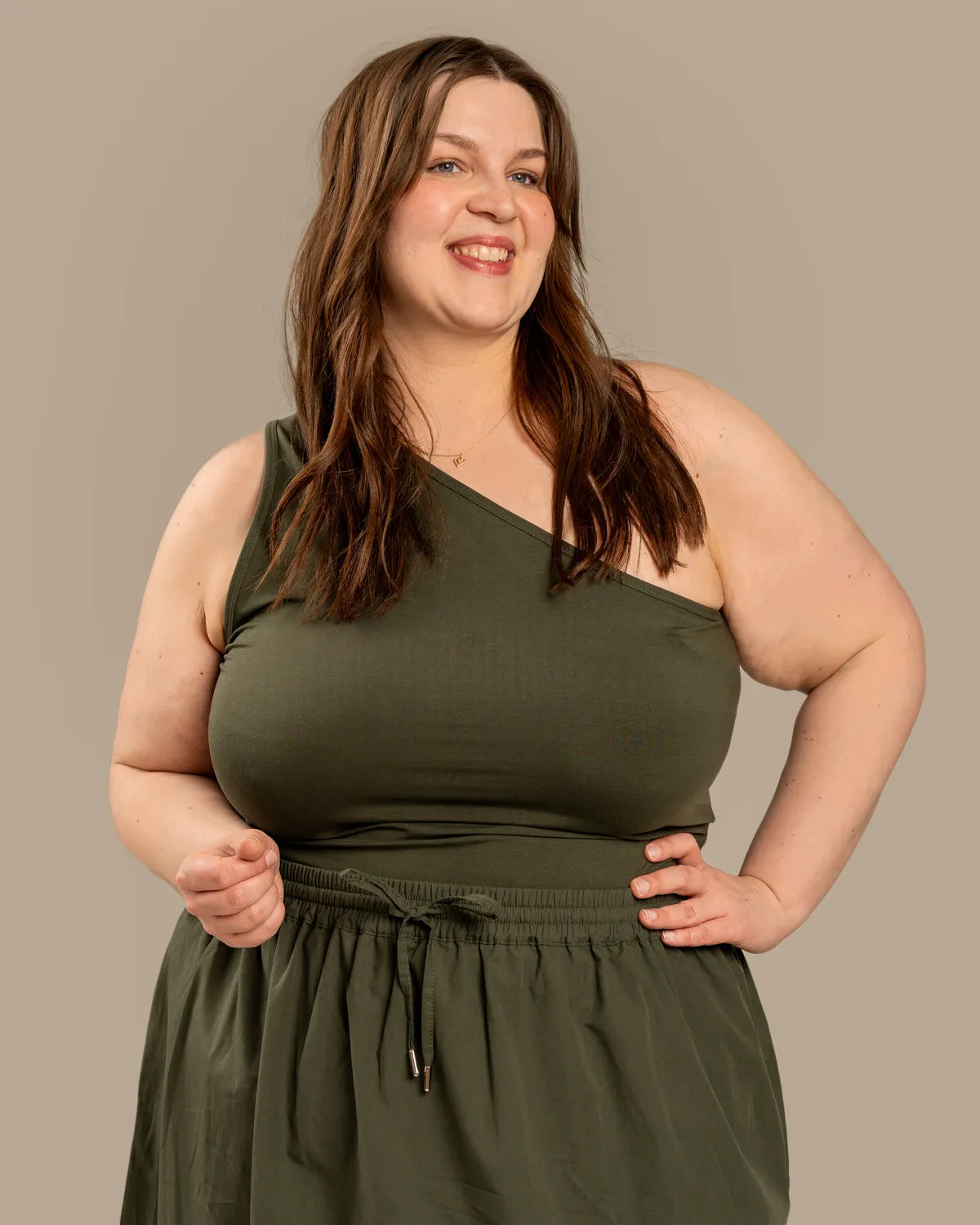 One-Shoulder Top Khaki sold by Ivalo.com product image thumbnail 5