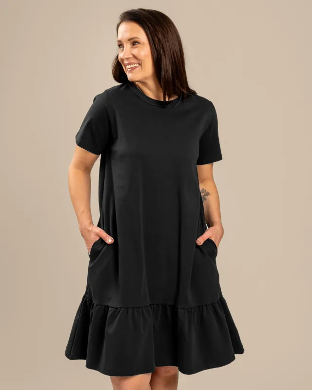 Pleated Dress Black sold by Ivalo.com