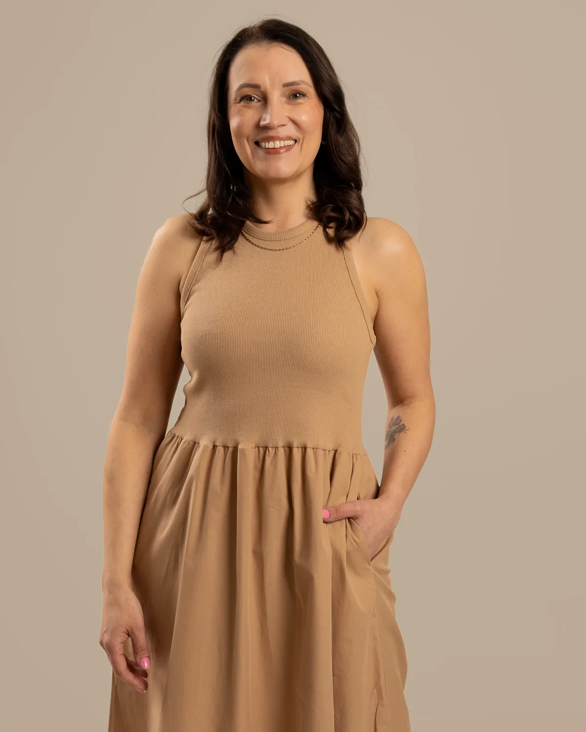 Poplin Top Dress Beige sold by Ivalo.com product image thumbnail 3