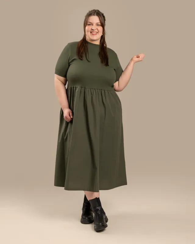 Poplin T-Shirt Dress Khaki sold by Ivalo.com
