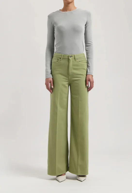 Sara High Loose Flow Jeans Olive sold by Ivalo.com