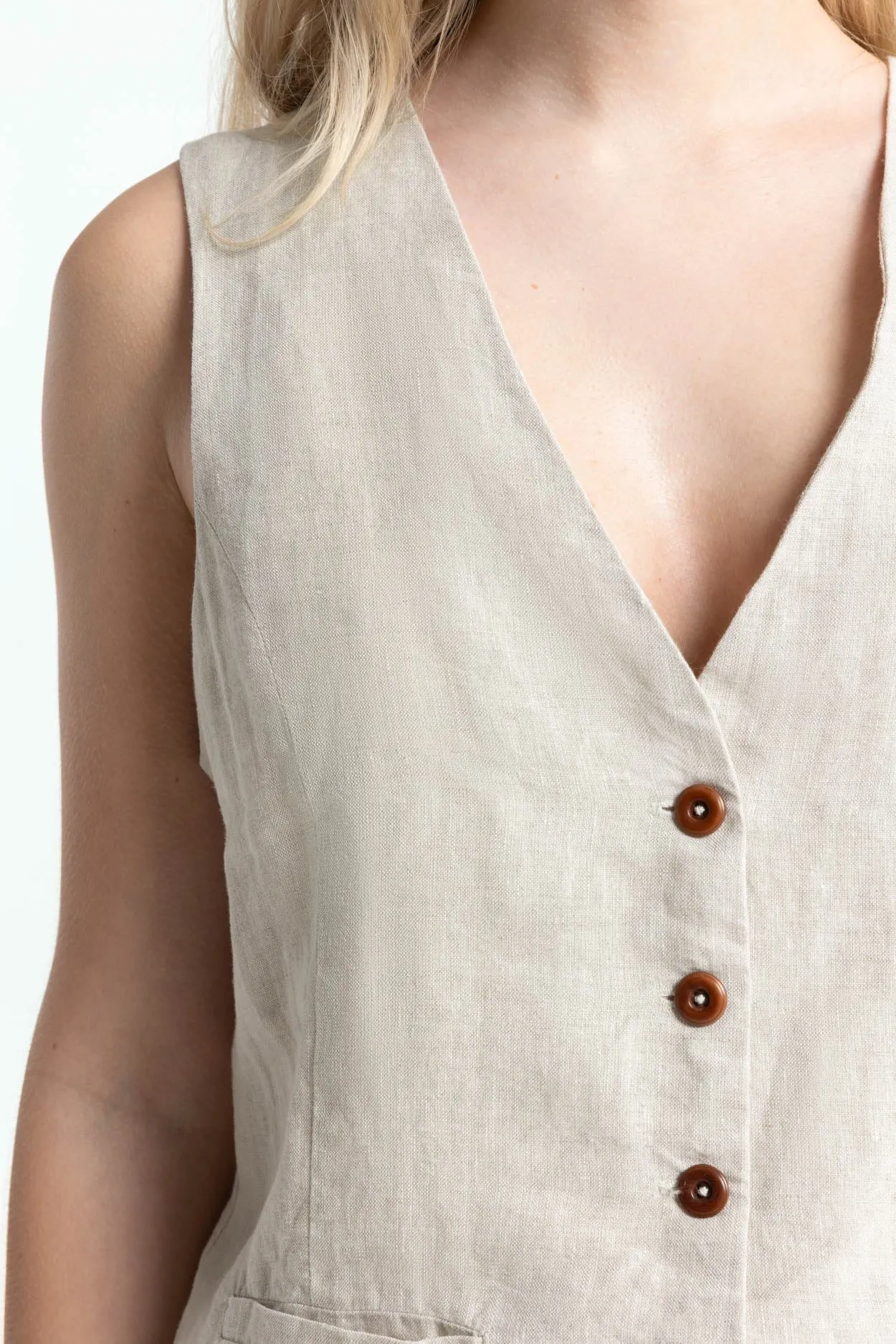Lucia Linen Top Beige sold by Ivalo.com product image thumbnail 4
