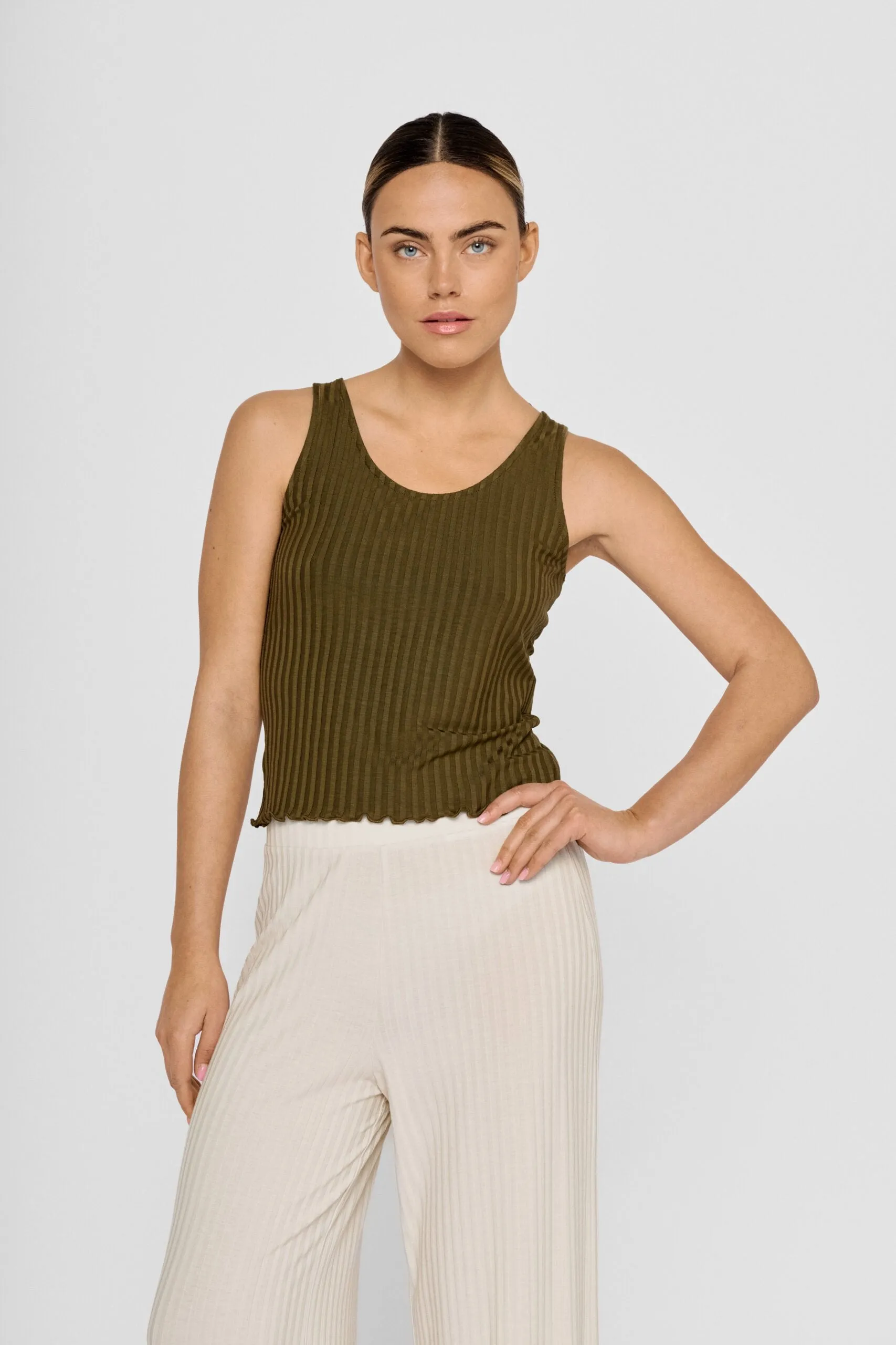 Chami Tank Top Khaki sold by Ivalo.com