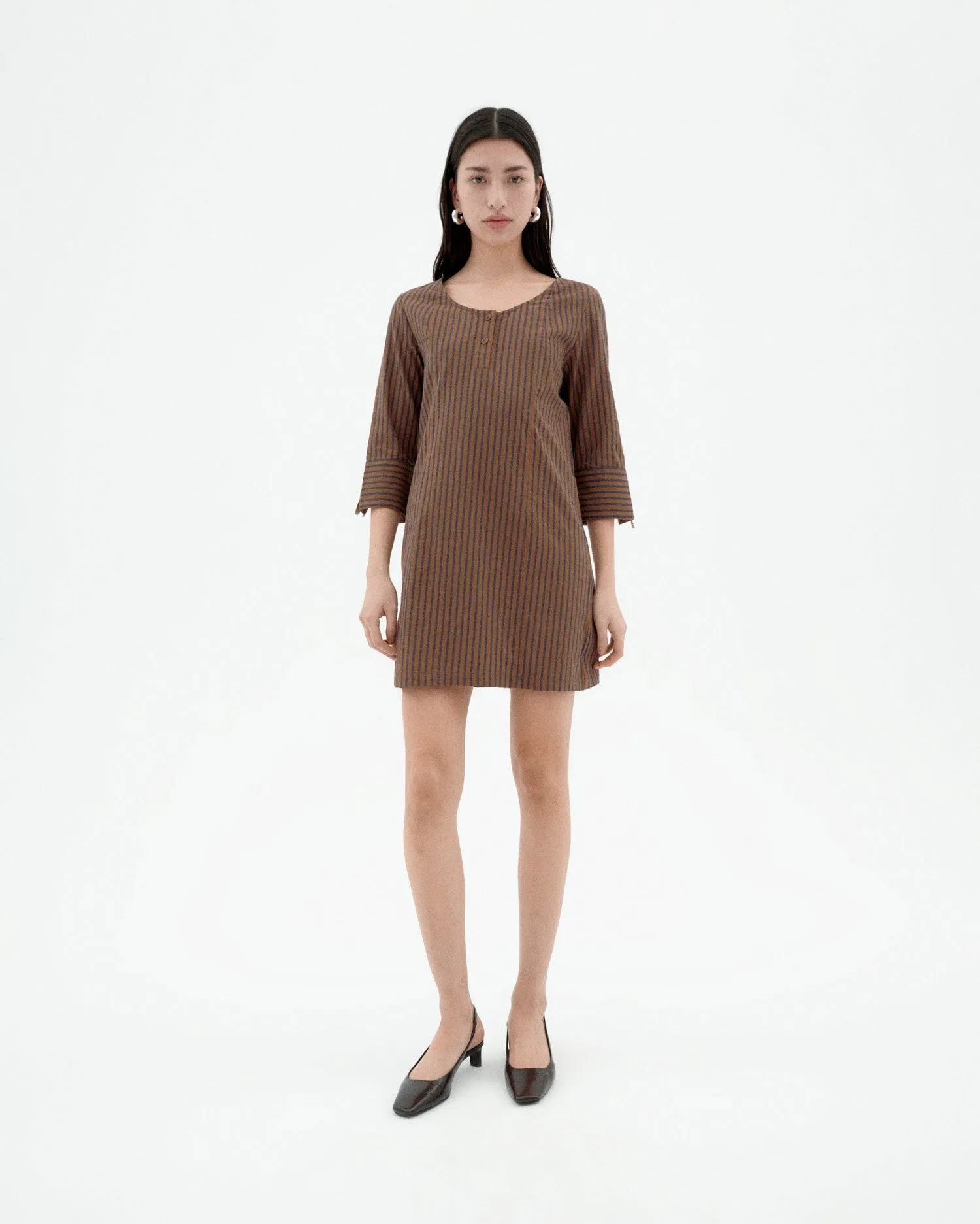 Maria Dress Striped Brown sold by Ivalo.com