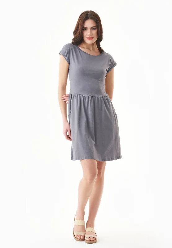 Slub Jersey Dress With Side Pockets Shadow sold by Ivalo.com